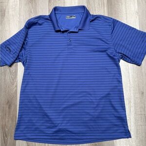 Callaway Royal Blue Striped Polo Shirt